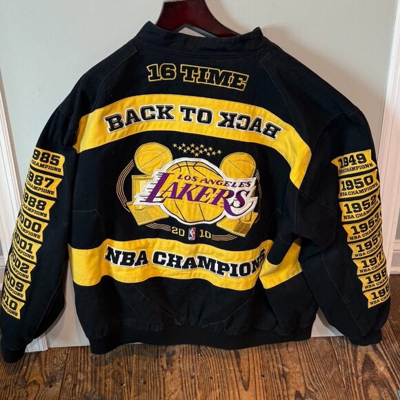Jeff Hamilton Los Angeles Lakers 2010 NBA Championship Jacket Authentic RARE  Th - Picture 6 of 15